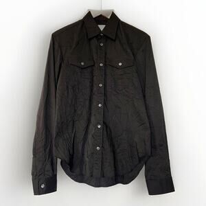Maison Margiela Wrinkle Effect Western Shirt Men’s S Black MM10 Button-Up EUC